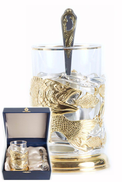 Подстаканник Судак с позолотой