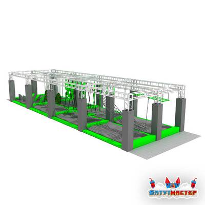 Батутный центр ниндзя парк «Академия прыжков», 18×5×3,5 м