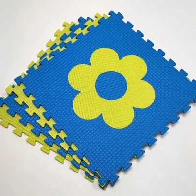 Мягкий пол "Цветочки" 500x500x10 мм 45 шор