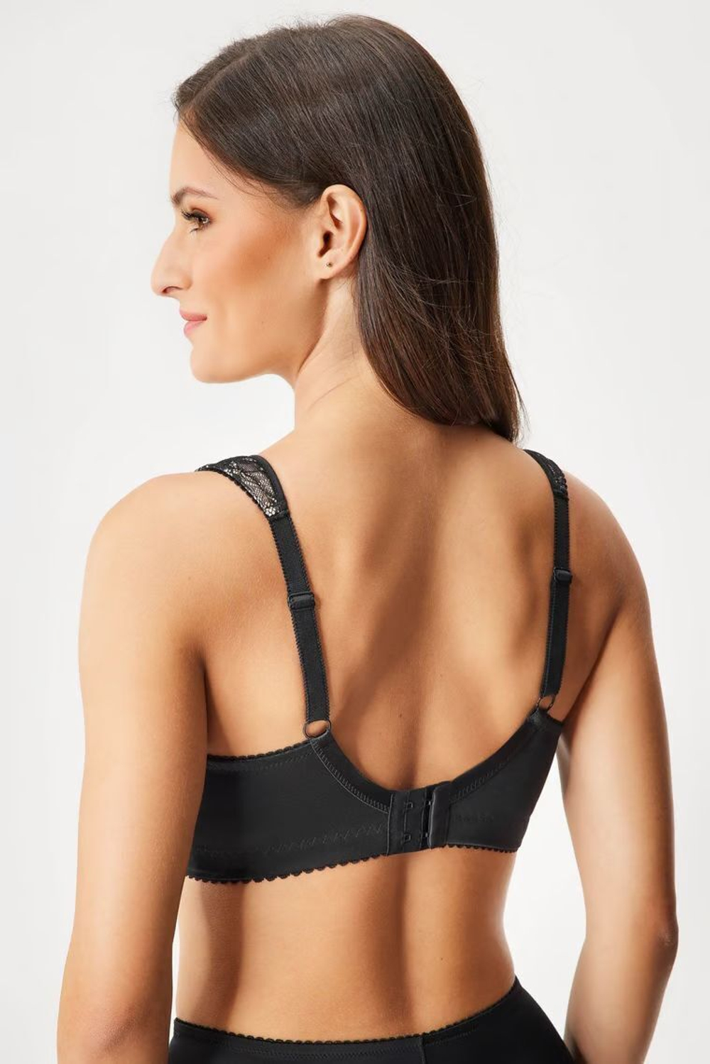 Бюстгальтер без каркасов Elegant (Размер: 90E) (Цвет: черный с бежевым)