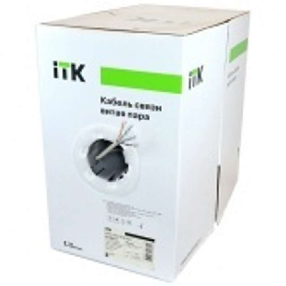 Кабель витая пара неэкранированный U/UTP 4х2х23AWG cat 6 solid серый [305м] ITK (провод для интернета) LC1-C604-111
