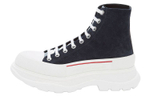 Alexander McQueen Tread Slick Short Combat Boots Men"s Marine Blue
