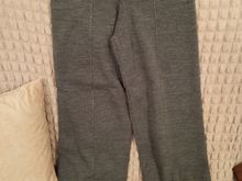 Qadın üçün beli rezinli, cibli, enli ayaqlı açıq boz şalvar 10121083