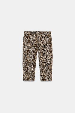 ZARA БРЮКИ КАПРИ, ЛЕОПАРДОВЫЙ