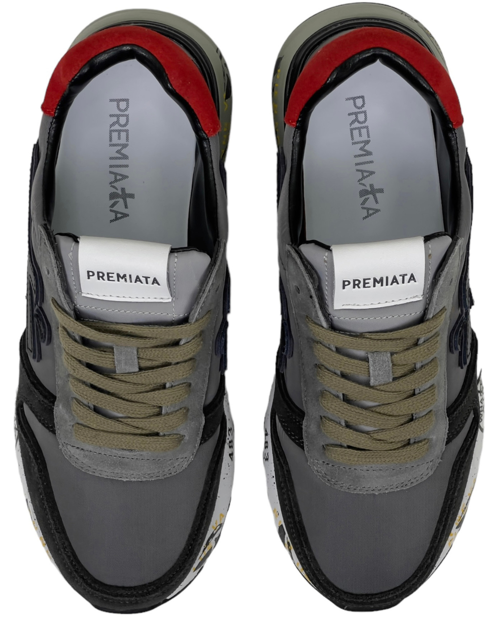 Premiata Mick 5355 Серые с черным