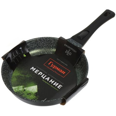 Сковорода алюминий, 26 см, антиприг, Гурман, Мерцание Изумрудный бриллиант, ГМ2601ИБС, съем руч