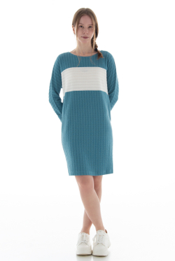 Трикотажное платье 2711В, голубой #133Г052711В