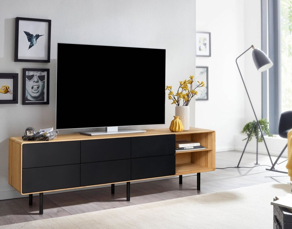 Тумба под ТВ2 лофт из массива дуба Киото 4.0.6