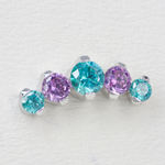 Prium tops with colored gems