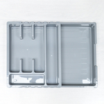 Лоток для столовых приборов раздвижной "Смарт", темно-серый