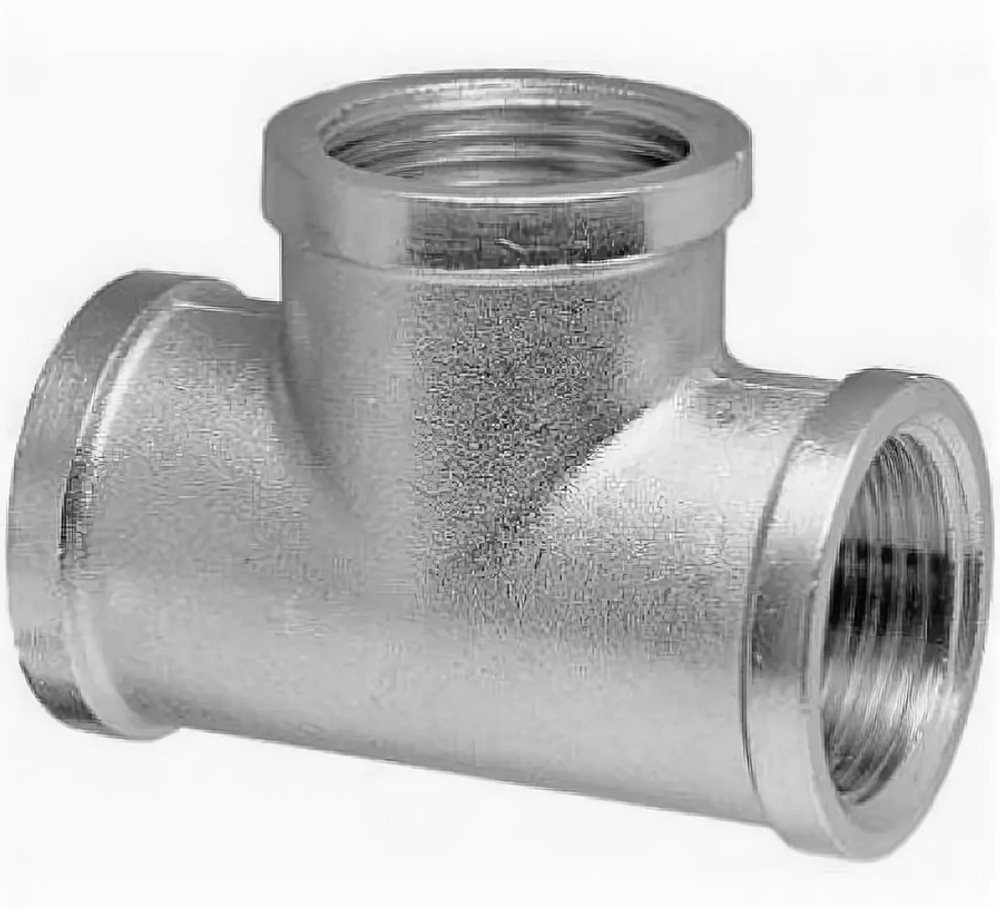 287 Тройник никелированный в/в/в 1/2" (латунь) VIEIR Premium