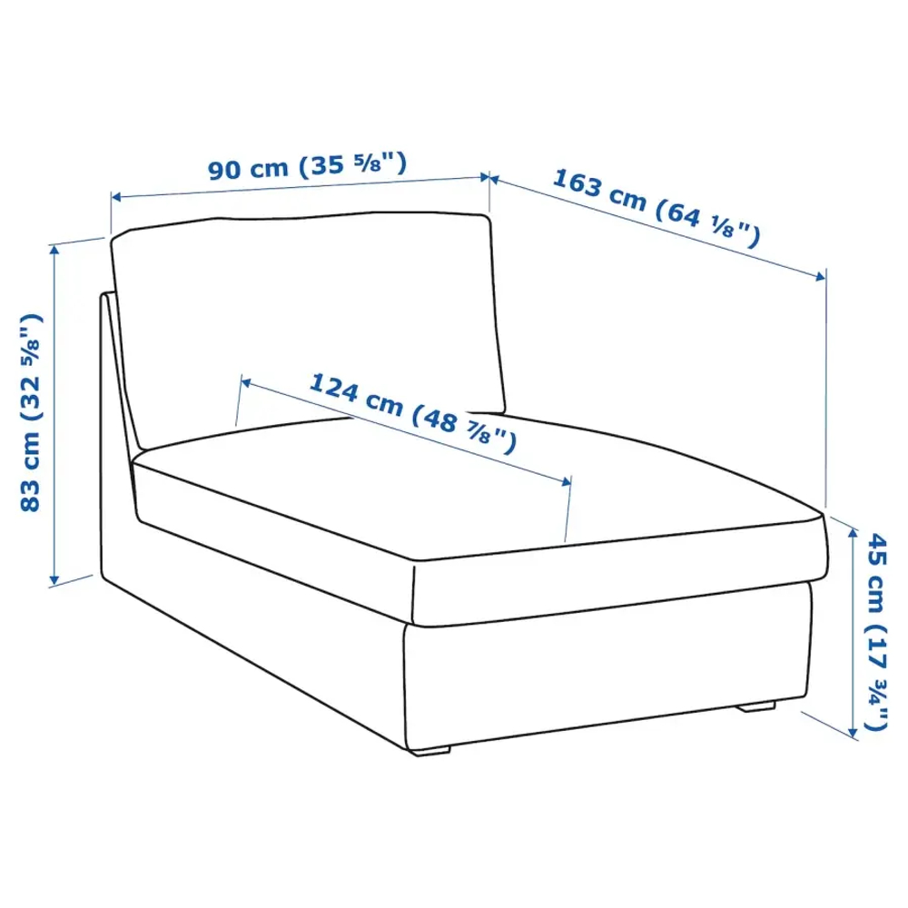 Кушетка - IKEA KIVIK/КИВИК ИКЕА, темно-синий