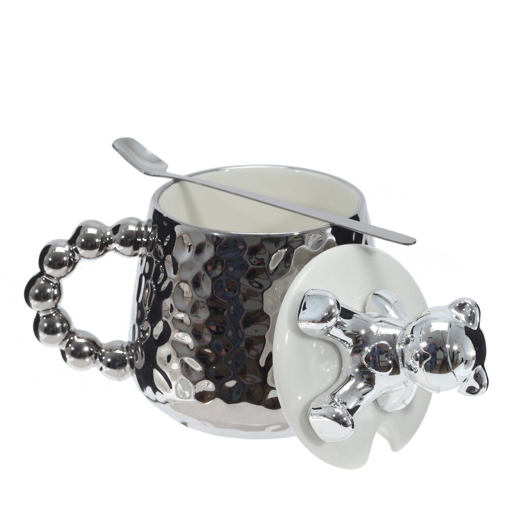 GAEM Кружка с крышкой и ложкой, 400 мл, L14 W10 H14 см, 2в.