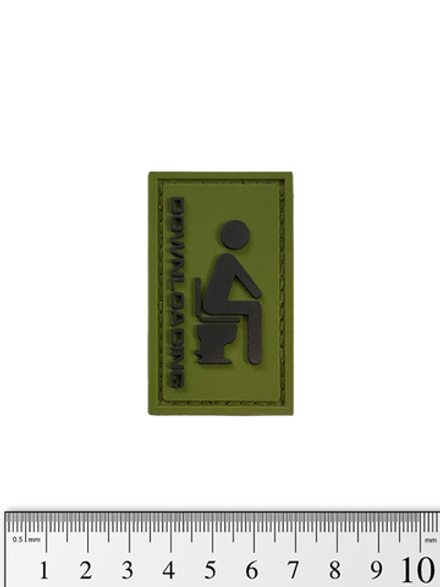 Шеврон Downloading PVC. Олива