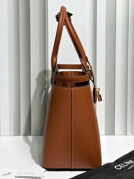 Сумки CELINE CONTI из натуральной телячьей кожи коричневый