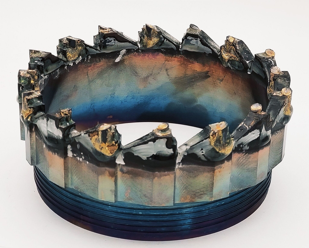 Коронка твердосплавная, усиленная КТ-10, D=(176), резьба (162)