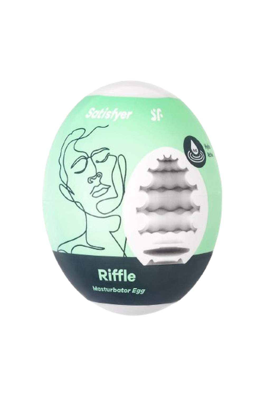 Яйцо мастурбатор Satisfyer Egg Single, рельеф Riffle