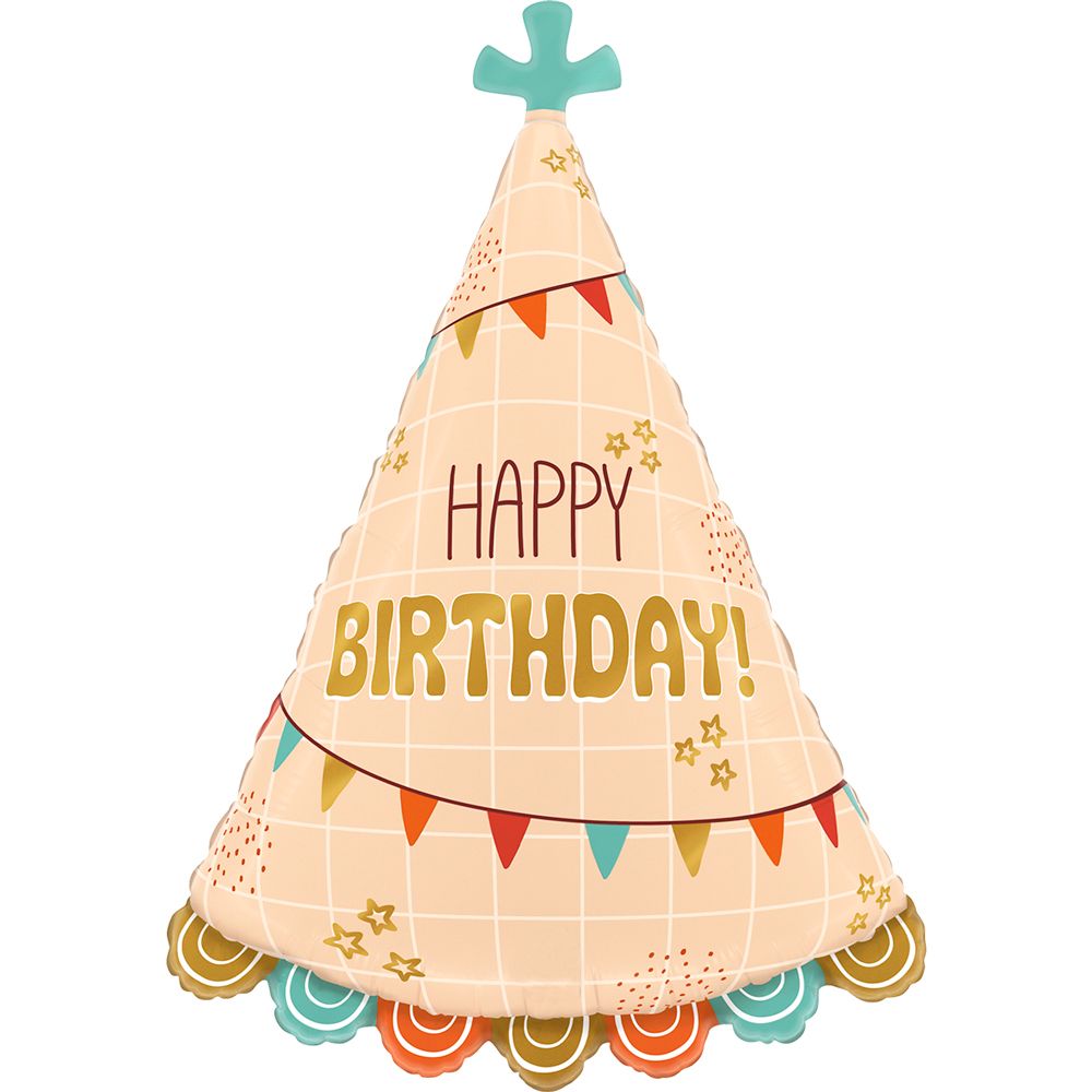 К Шар (26''/66 см) Фигура, Праздничный колпачок (БГ-) 