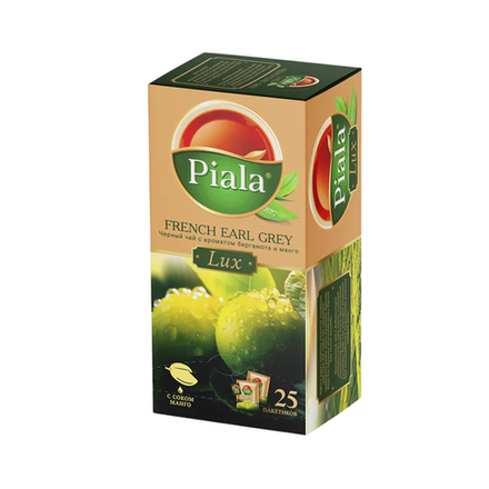 Чай черный Пиала LUX с бергамотом и манго 25 пакетиков