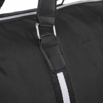 Сумка спортивная «Sports style», на молнии, с белой полосой, цвет черный, 40*22*26 см