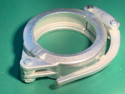 Хомут бетоновода DN150 (168 мм) рычажный SK22 (ширина фланца 22 мм)