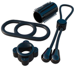 Набор черных эрекционных колец Party Pack (Цвет: черный)