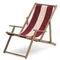 Складной шезлонг Vilara для улицы в полоску бордового и бежевого цвета