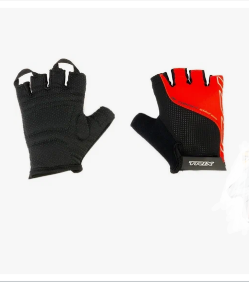 Перчатки TRIX nw  мужские, L, коротк. пальцы, гелев. вставки, дышащая лайкра/искусств. замша, черно-красные