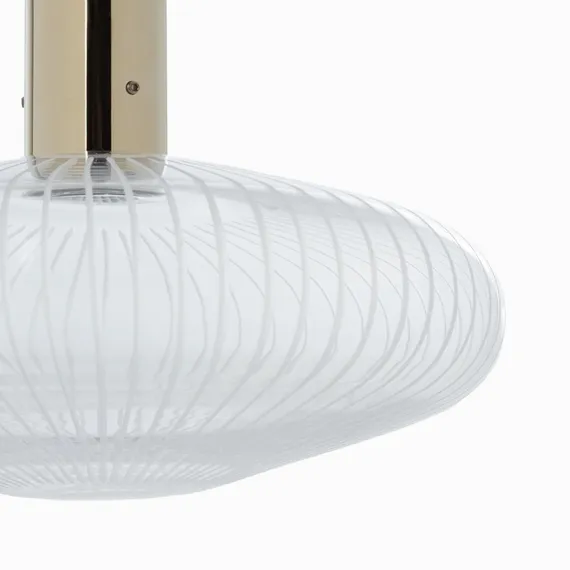 Подвесной светильник Waterfall Ø25 см, прозрачный, золотистый