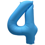 Шар фольгированный Цифра 4 101 см (Голубой)