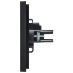 FORTE&PIANO Розетка 1-местная без заземления с защитными шторками винтовое крепление 10А FP117M металл черный IEK