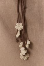 Пояск макраме с цветами