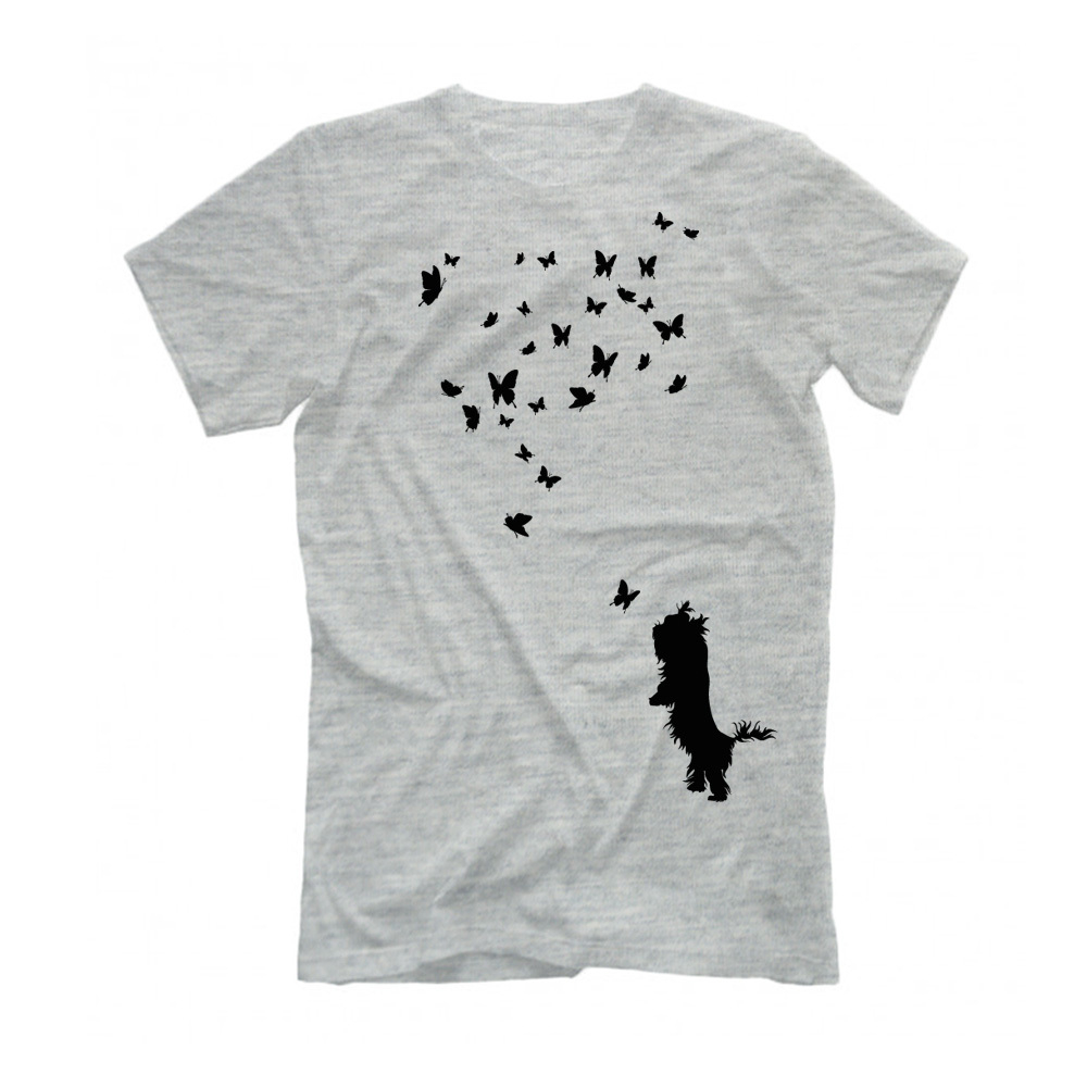 Футболка "Йорк и бабочки"