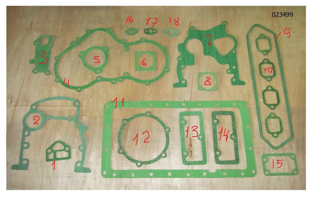 Комплект прокладок двигателя Ricardo Y485BZD; TDK 22 4L/Gaskets, Kit