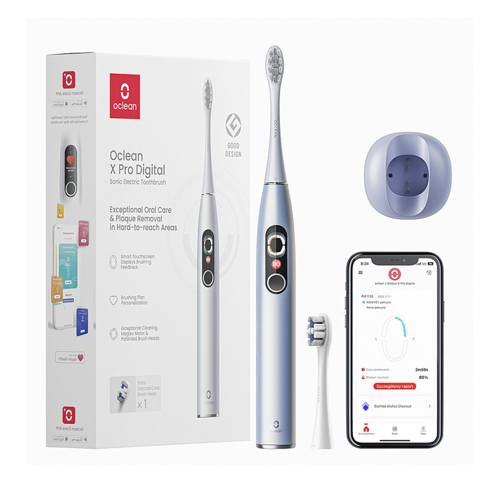 Электрическая зубная щетка Oclean X Pro Digital (Серебрянный)
