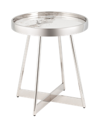 Журнальный столик Гера 50*50 см сталь серебро