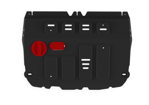 Защита картера АвтоБроня для Jetour T2 РКПП 4WD 2023-н.в., рынок РФ, сталь 1.5 мм, с крепежом, штампованная, 111.00960.1