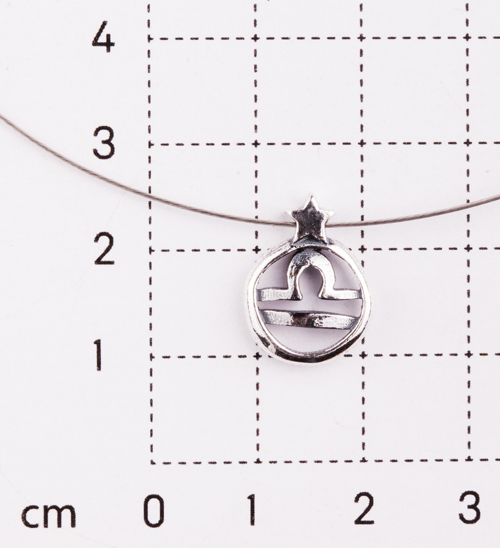 "Либра" подвеска Весы в серебряном покрытии из коллекции "Зодиак" от Jenavi с замком карабин
