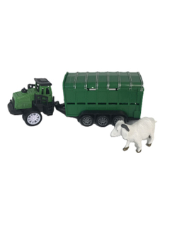Игровой набор Трактор двухколесный с повозкой и козой  (600C-4-1)