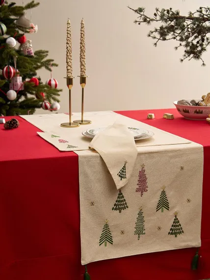 Скатерть из хлопка из коллекции new year essential, 170х250 см