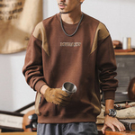 Американский ретро свитер мужской с вставками от бренда Jerrueno