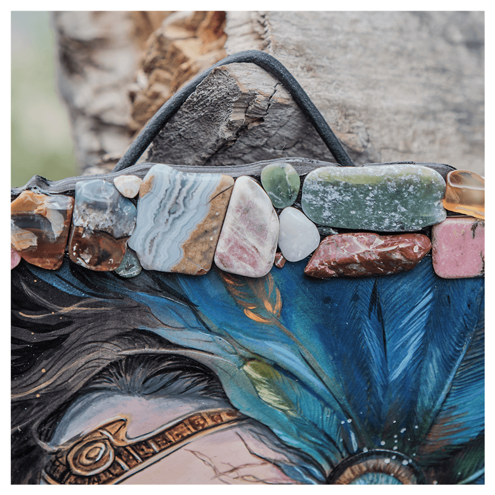 Картина из кожи «Шаманка»