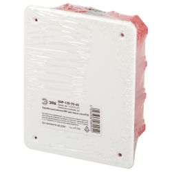 Распаячная коробка ЭРА KRP-120-92-45 скрытой установки красно-белая 120х92х45мм для полых стен саморезы крышка IP20