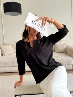 Блузка нарядная трикотажная офисная рукав 3 4