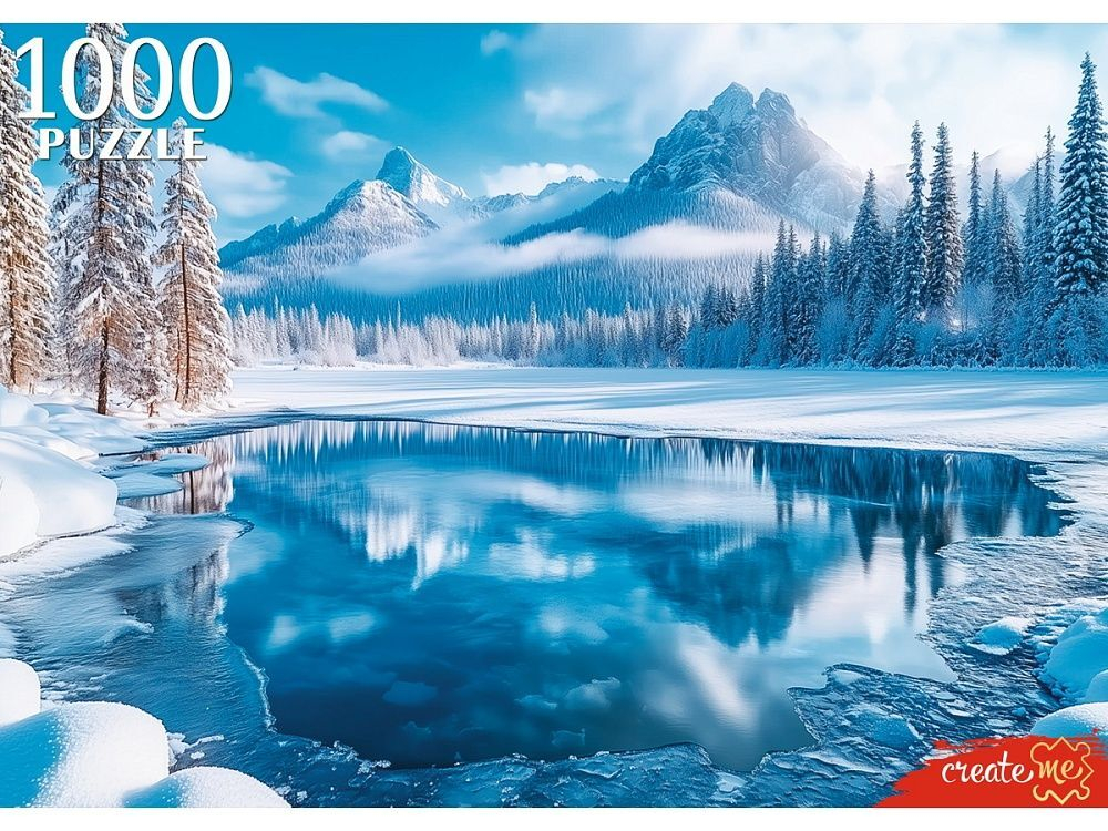 Пазлы 1000 элементов "Зимнее озеро"