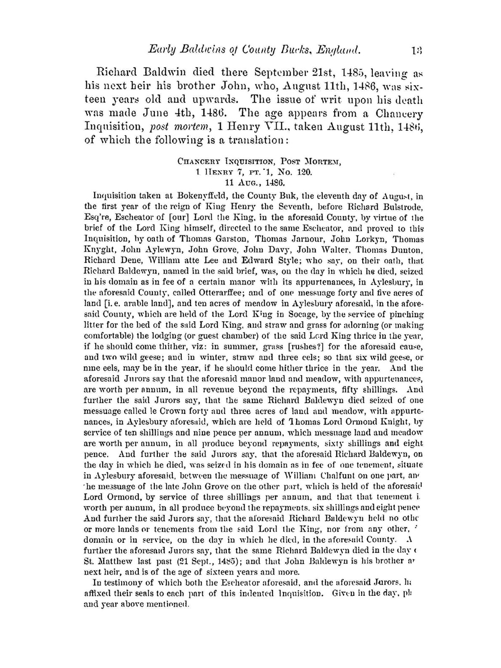 The Baldwin genealogy from 1500 to 1881 | C.C. Baldwin