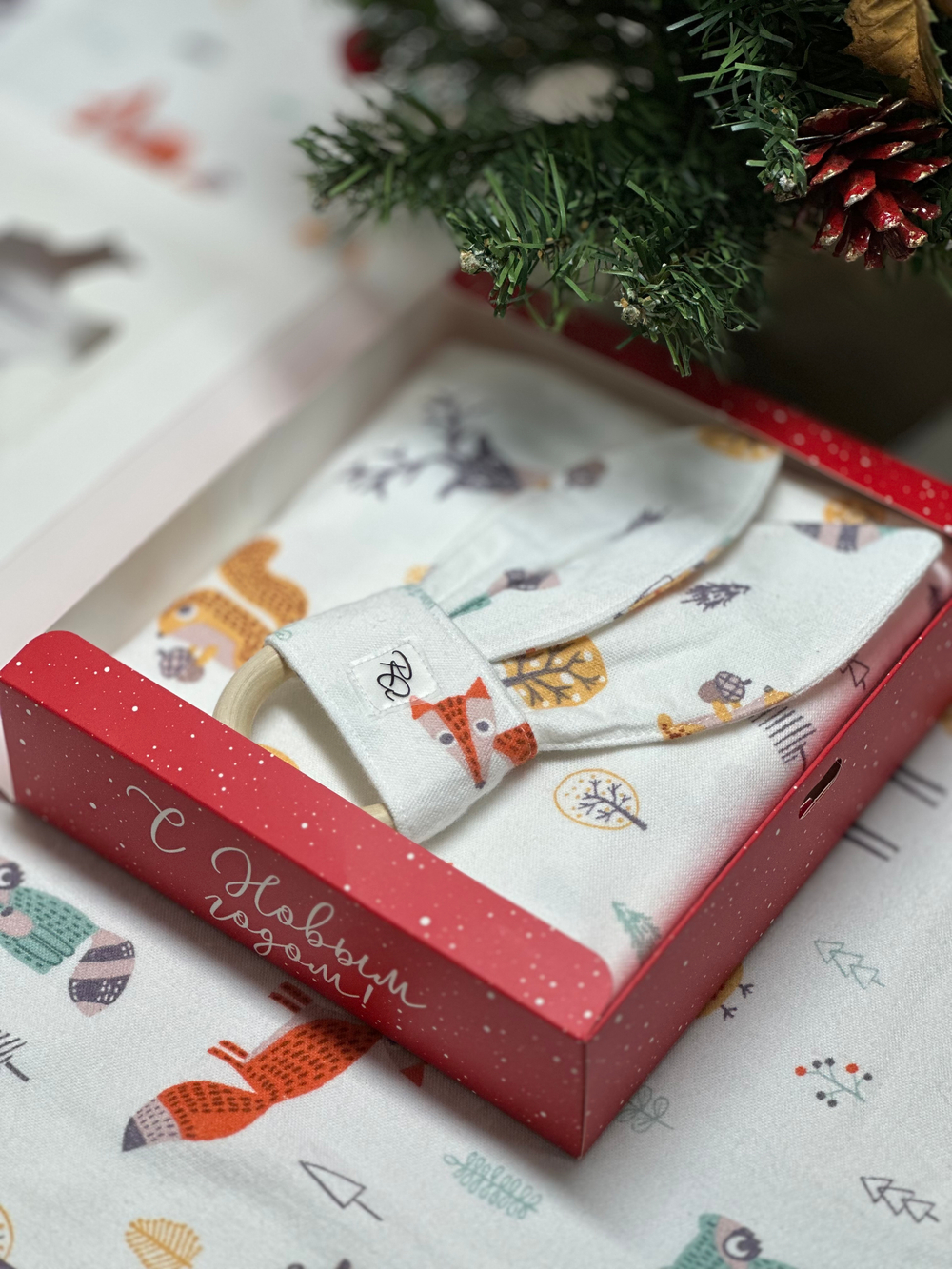 Пеленка Новогодняя Сказка фланель RinaAmari