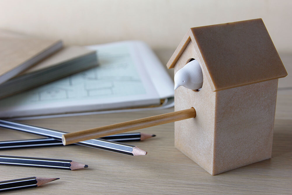 Точилка cuckoo, дерево/белая