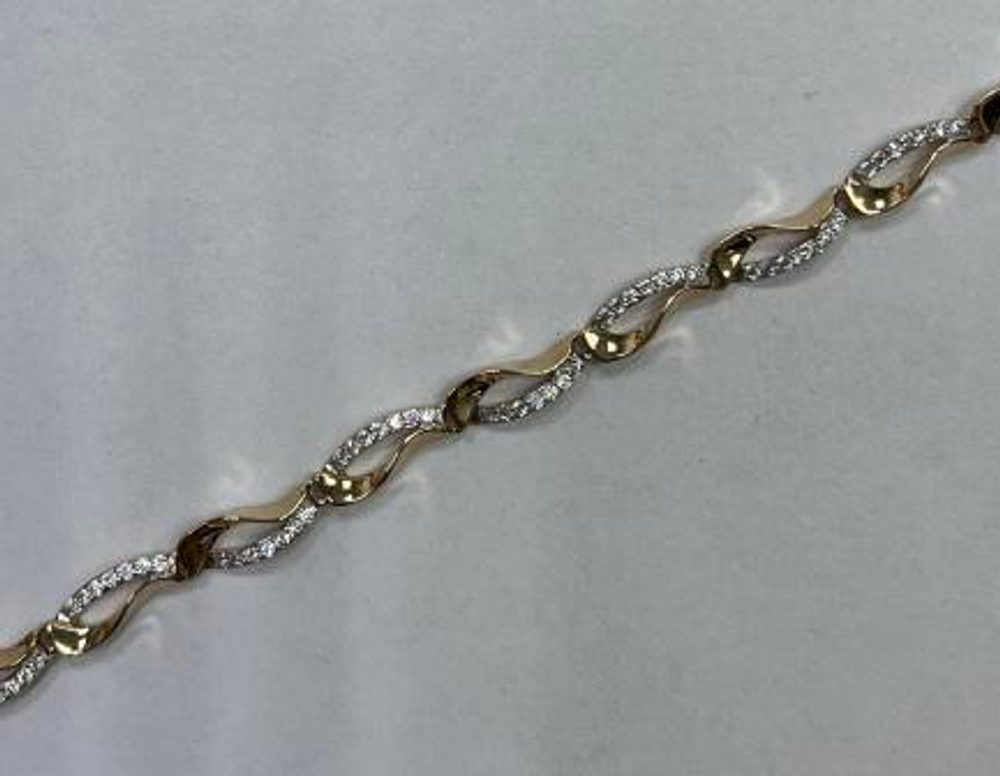 Браслет из золота с фианитами