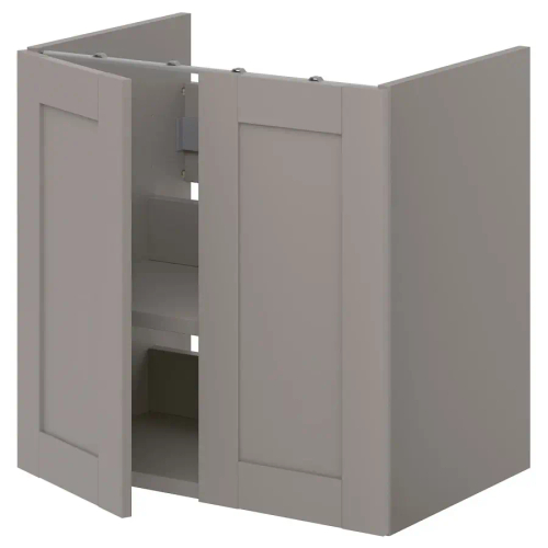 Тумба под умывальник - ENHET  IKEA/ ЭНХЕТ ИКЕА, 60x42x60 см, серый